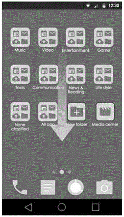 Method and device for operating a touch screen of a large-screen intelligent terminal