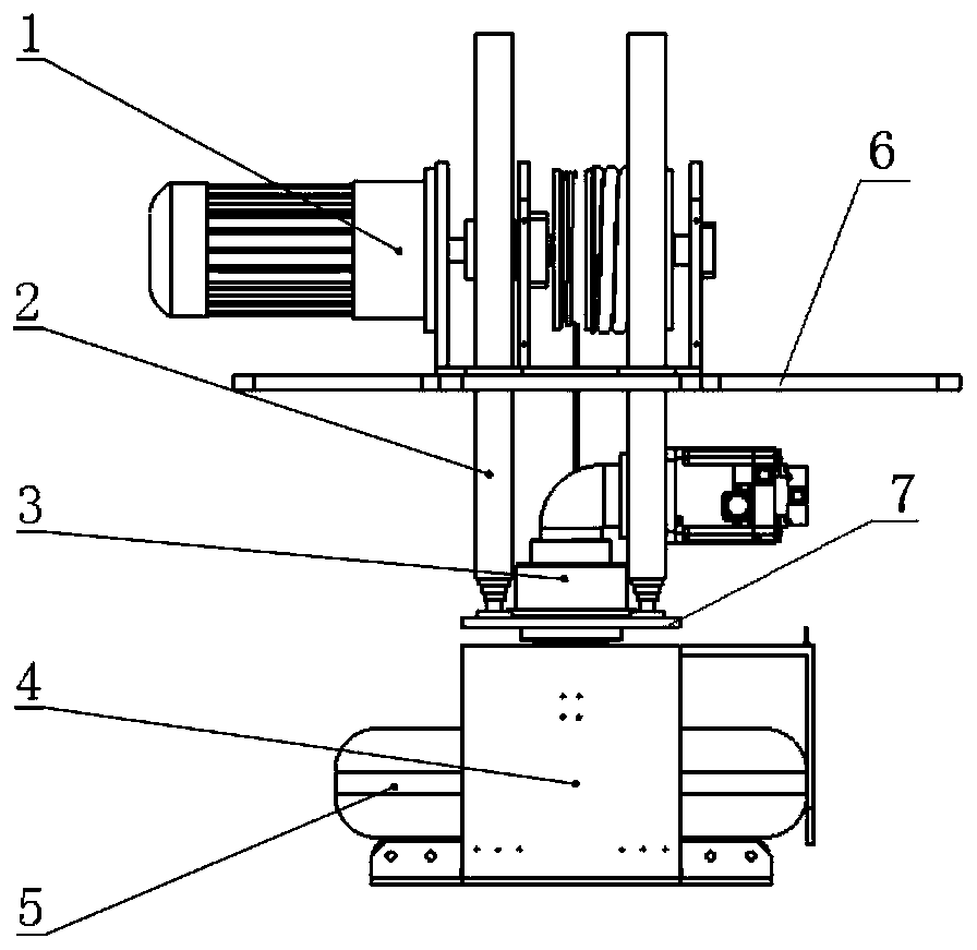 Bagged material hanging basket type vertical conveying method and conveying mechanism thereof