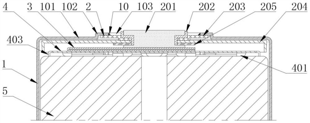 Novel cylindrical full-tab battery structure and assembling and welding process thereof