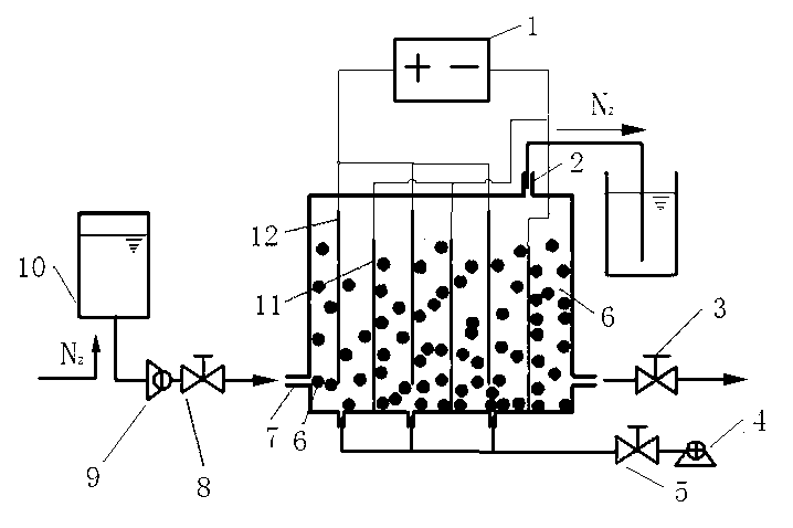 Electrochemical reactor for processing nitrogenous organic wastewater, and application and processing method thereof