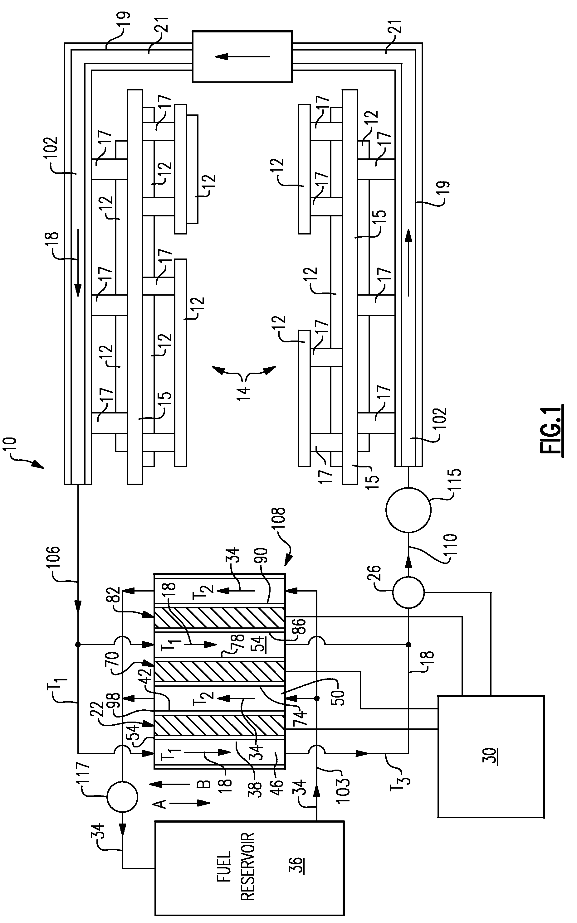 Heat exchanger assembly for an aircraft control