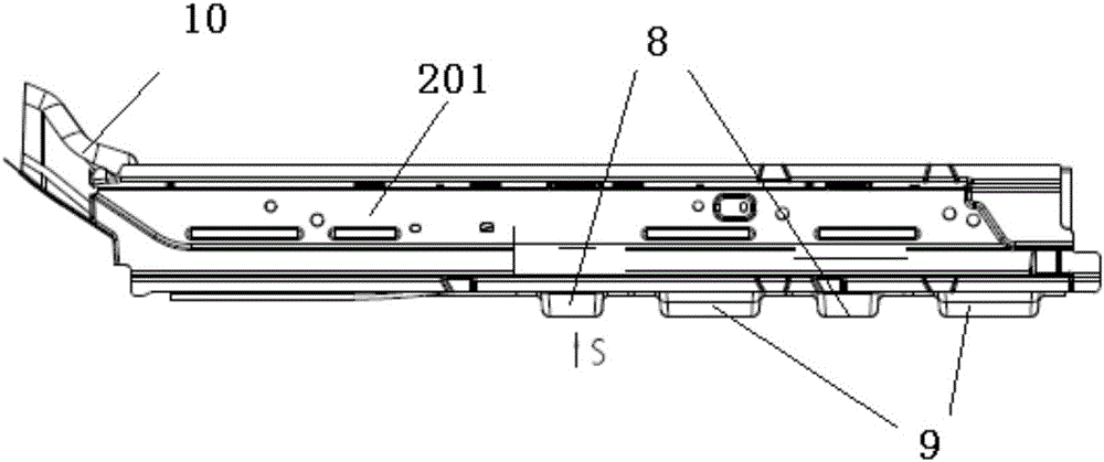 A kind of automobile front floor assembly