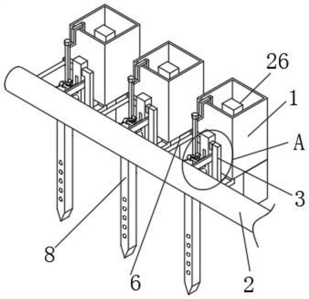 Grass planting irrigation device for ecological restoration of mining area