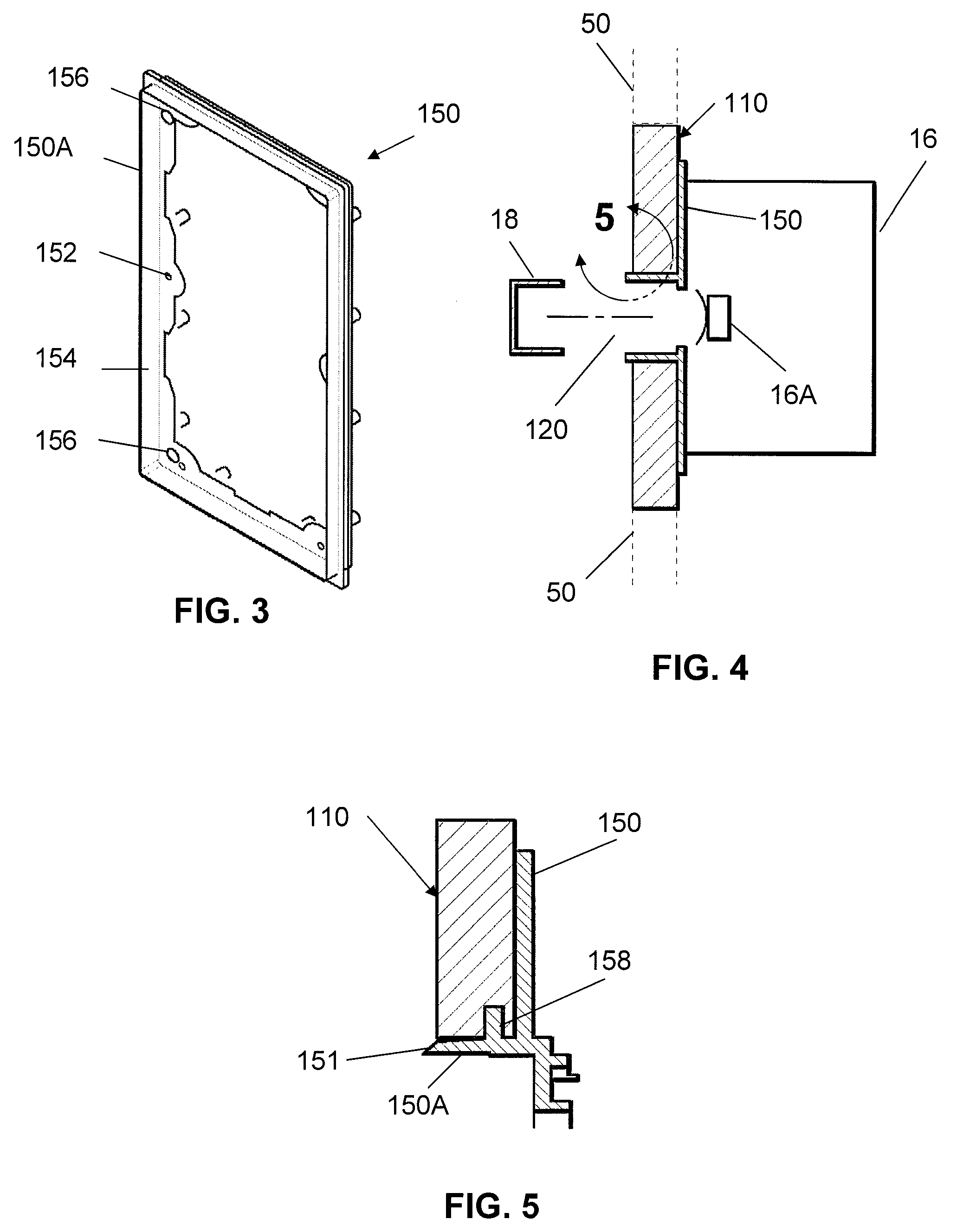 Flush mount panels with multiple aligned receiving brackets