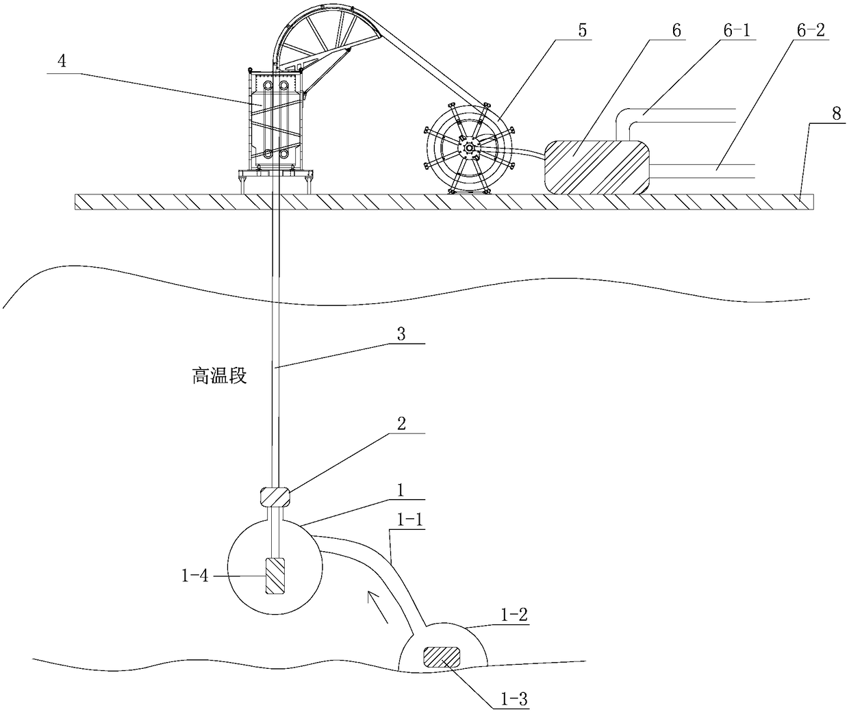 Exploitation system for seabed natural gas hydrate and exploitation method