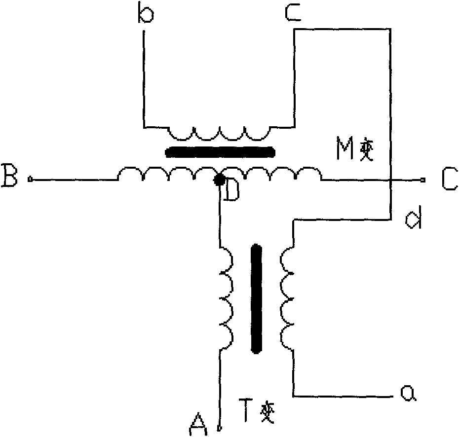 Transformer changing from three phases to single phase
