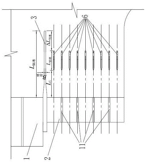 A method of eliminating the suction vortex of the water inlet of the pumping station under the condition of the in-line layout of the gate station