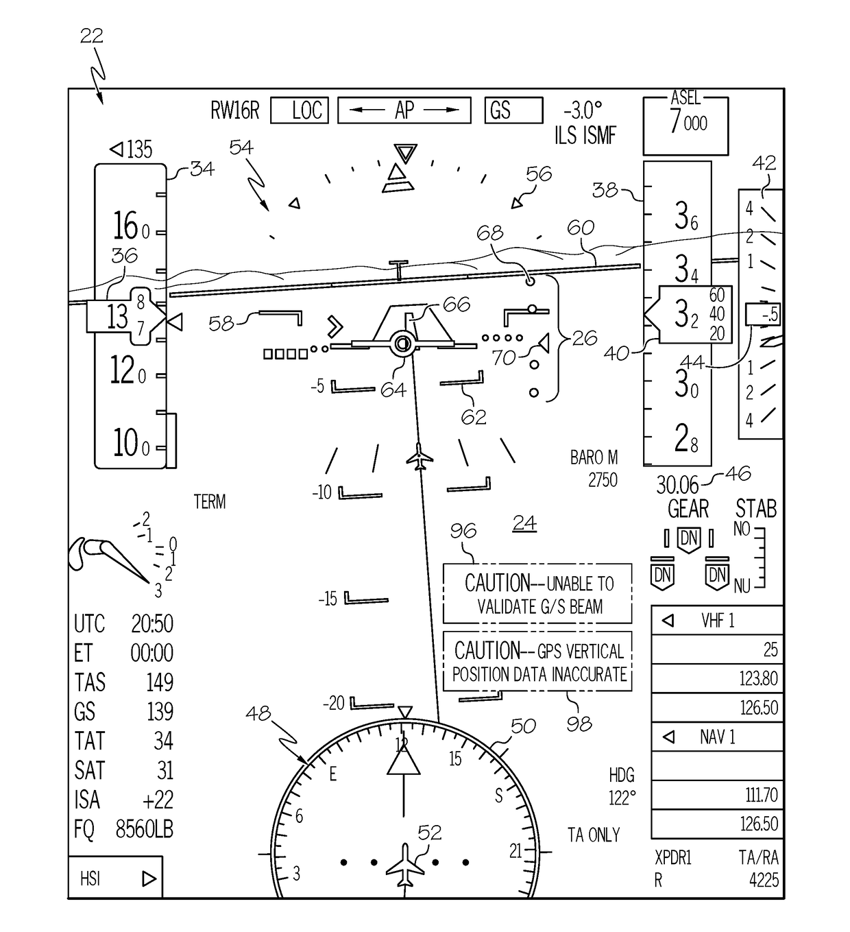 Cockpit display systems and methods for performing glide slope validation processes during instrument landing system approaches