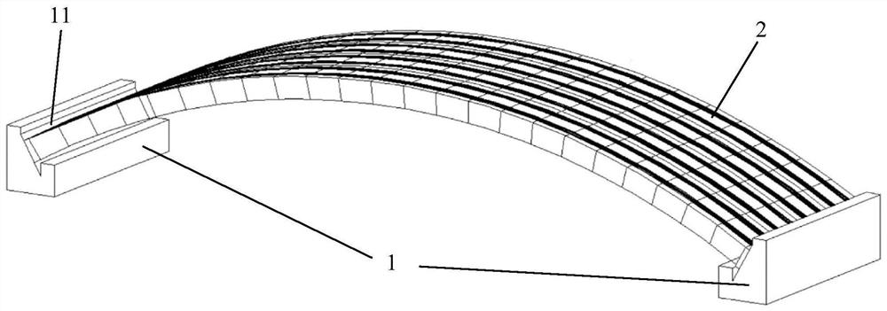 Steel plate hinged type segmented prefabricated assembled arch bridge and intelligent construction control method