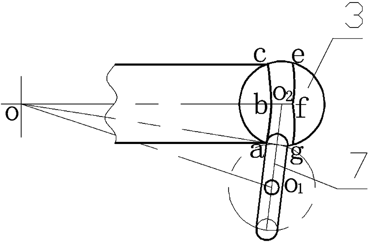 A semi-rotary mechanism with grooves on the convex surface