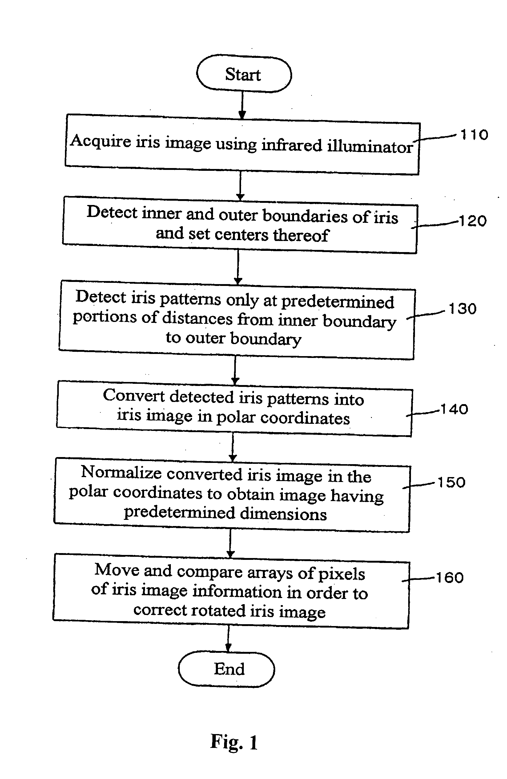 Iris image data processing for use with iris recognition system