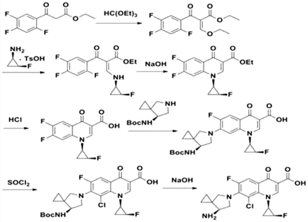 A kind of preparation method of sitafloxacin