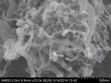 A method for preparing carbon nanofibers by hydrogenation of carbon dioxide