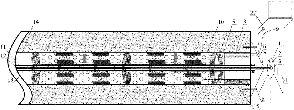 Fixed-point monitoring and maintenance device and method for gas extraction drilling hole stability