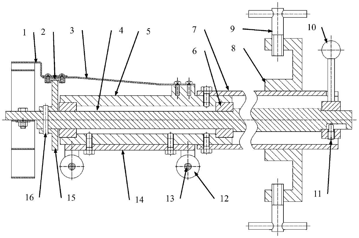 Wind-up attaching type gasket device for pipeline welding