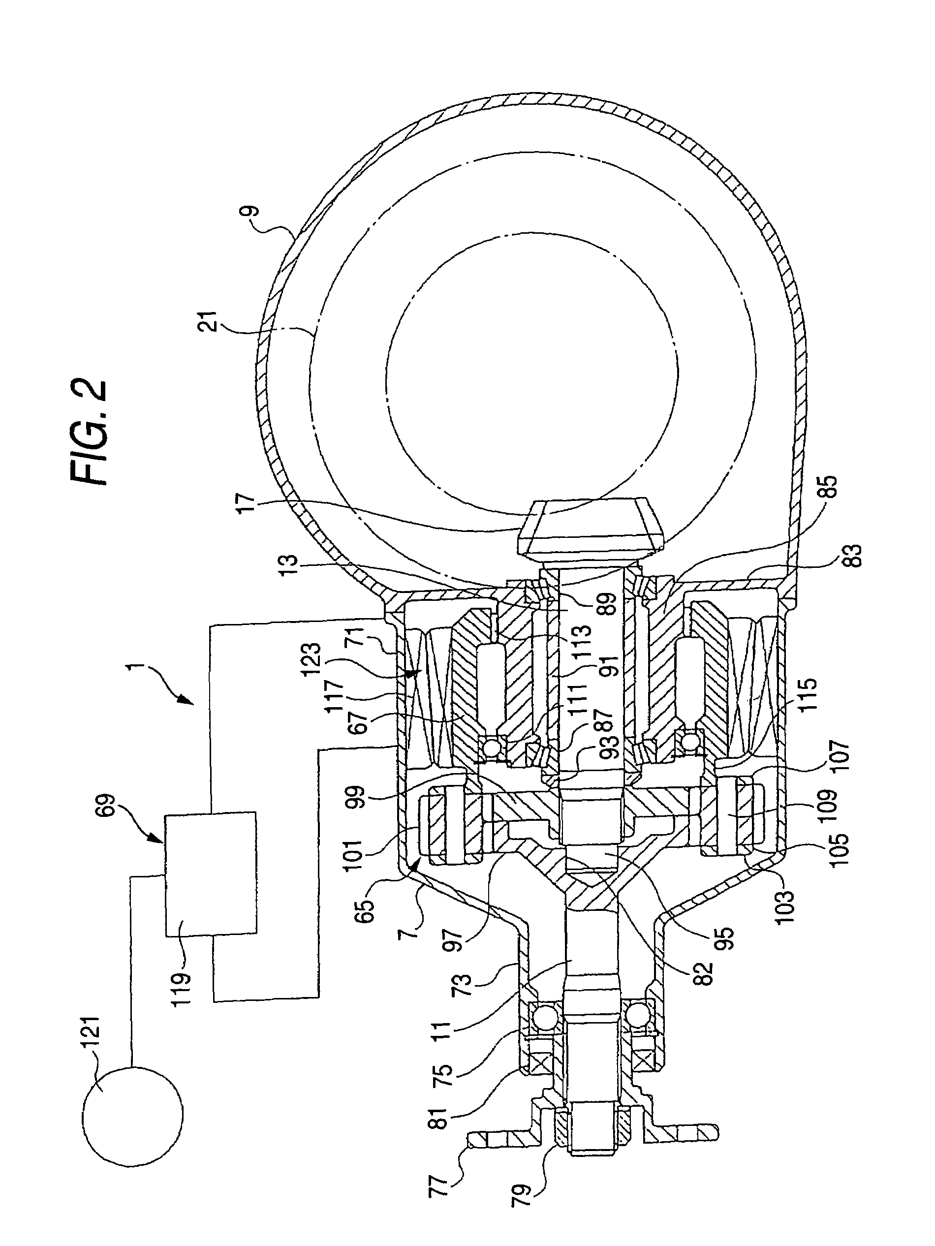 Rotatively driving apparatus