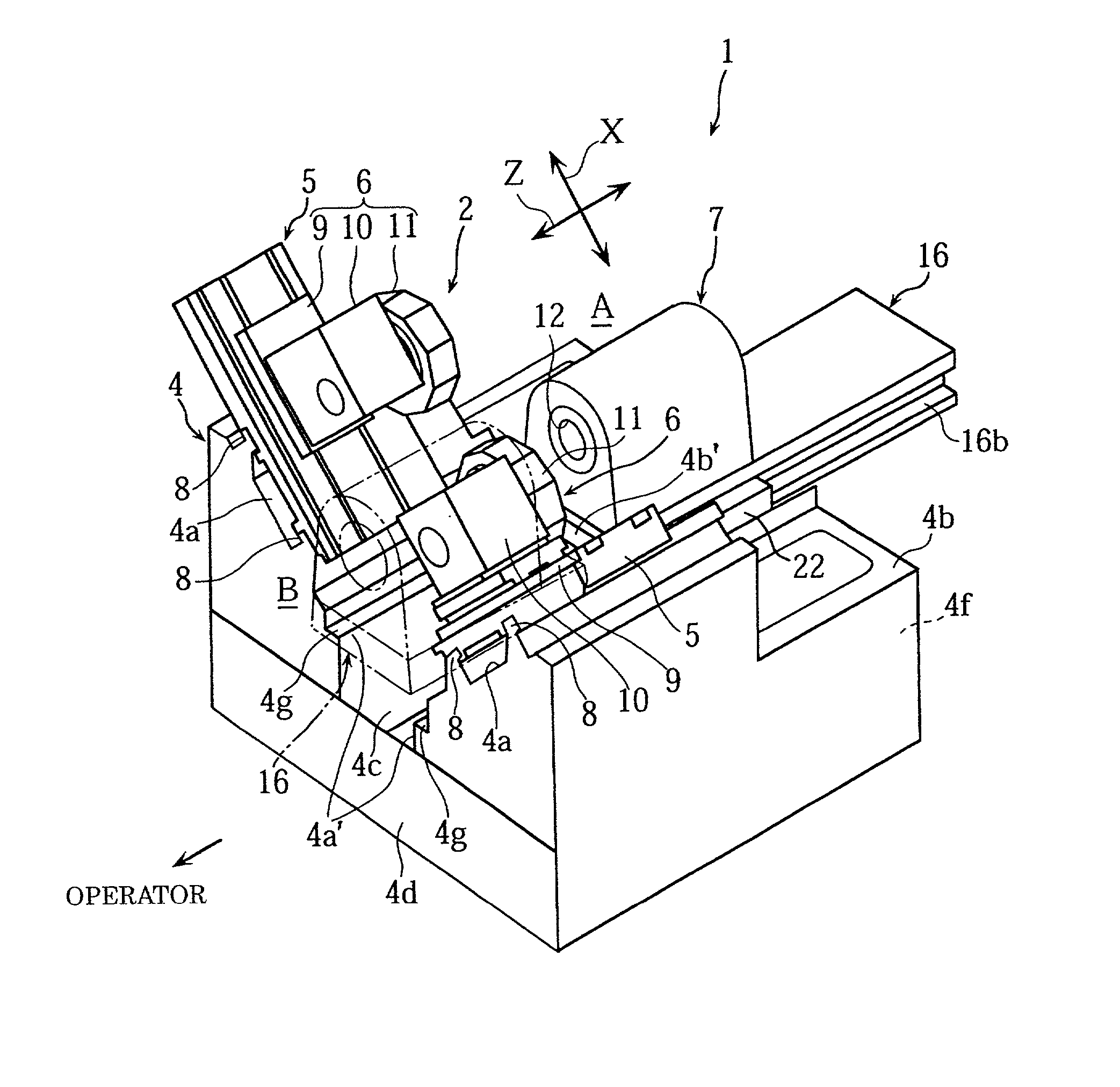 Headstock guide unit for a machine tool