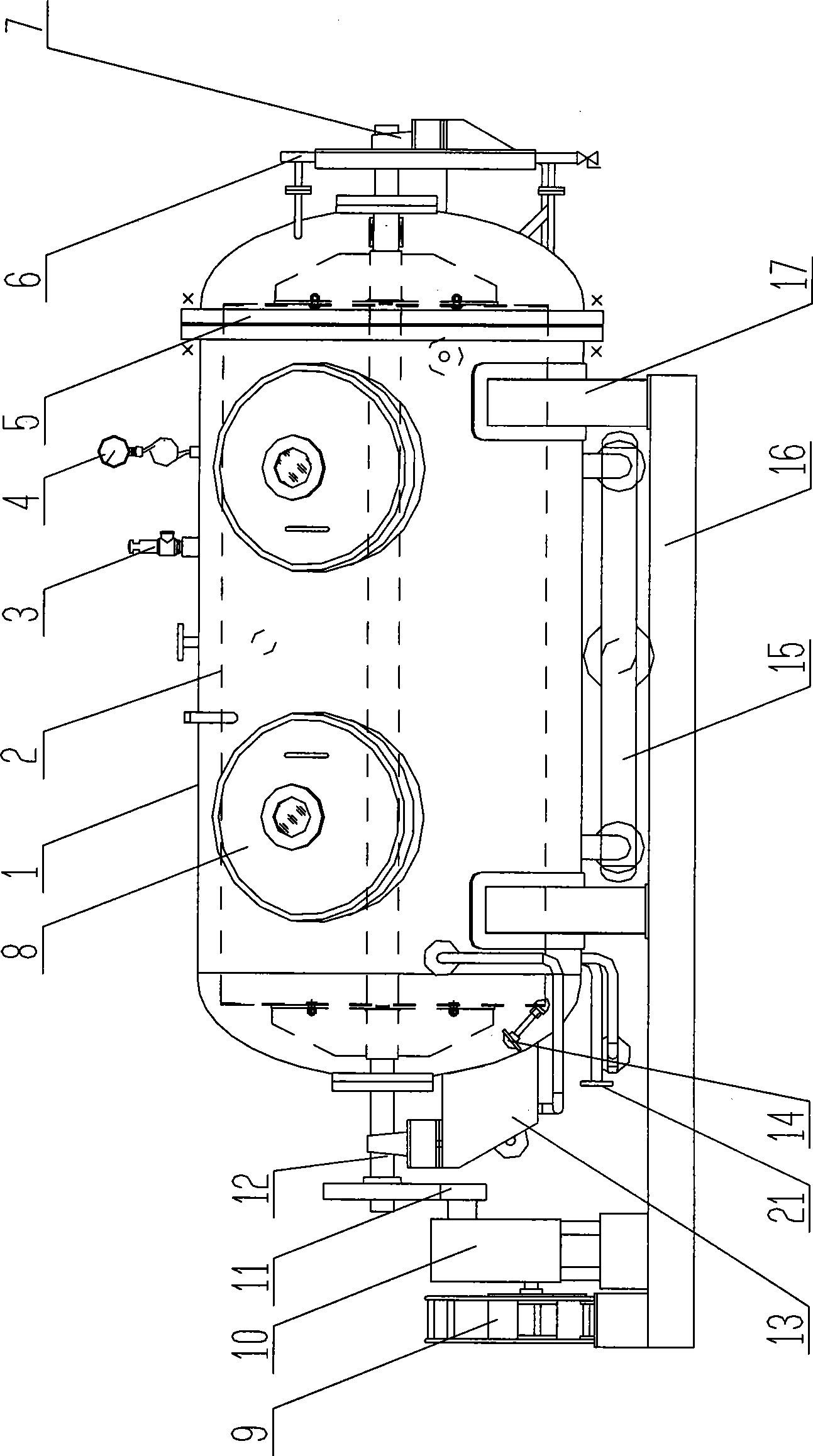 Rotary drum type dyeing machine