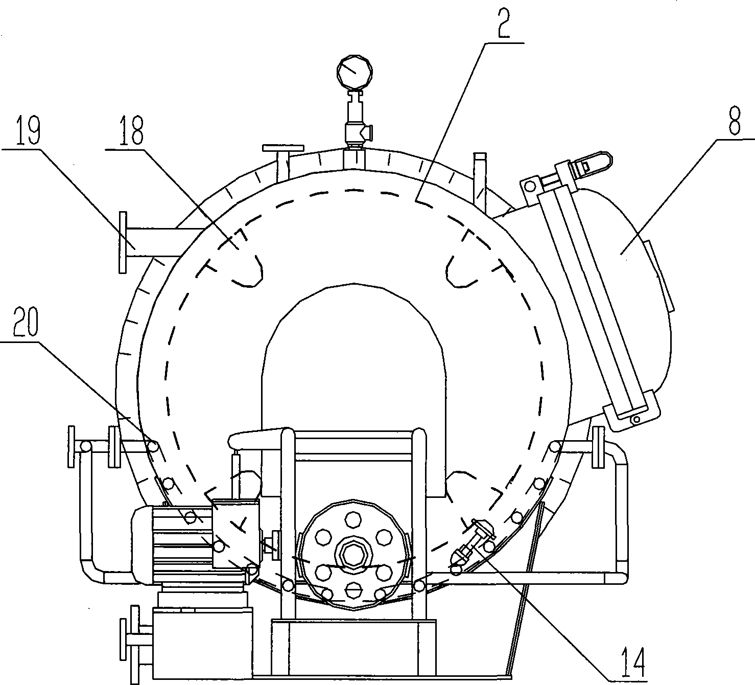 Rotary drum type dyeing machine