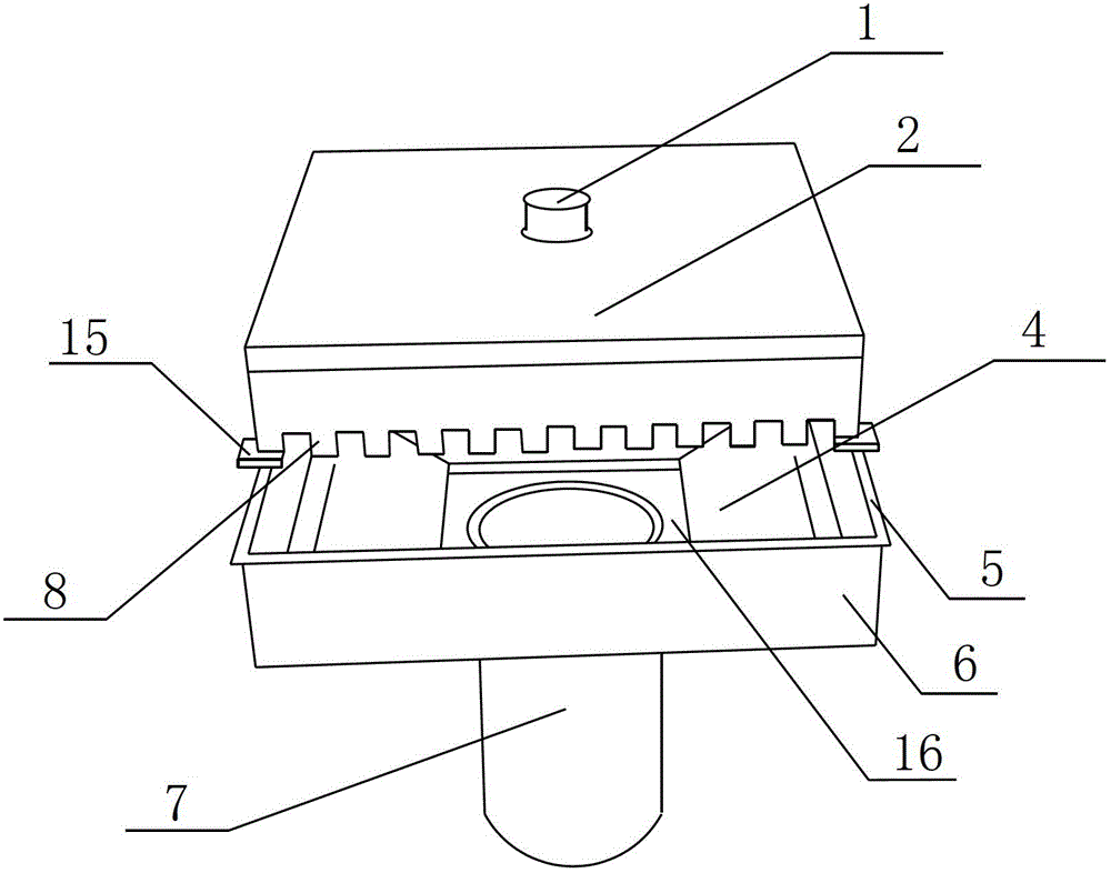 Hidden floor drain for bathroom in hotel and dwelling house