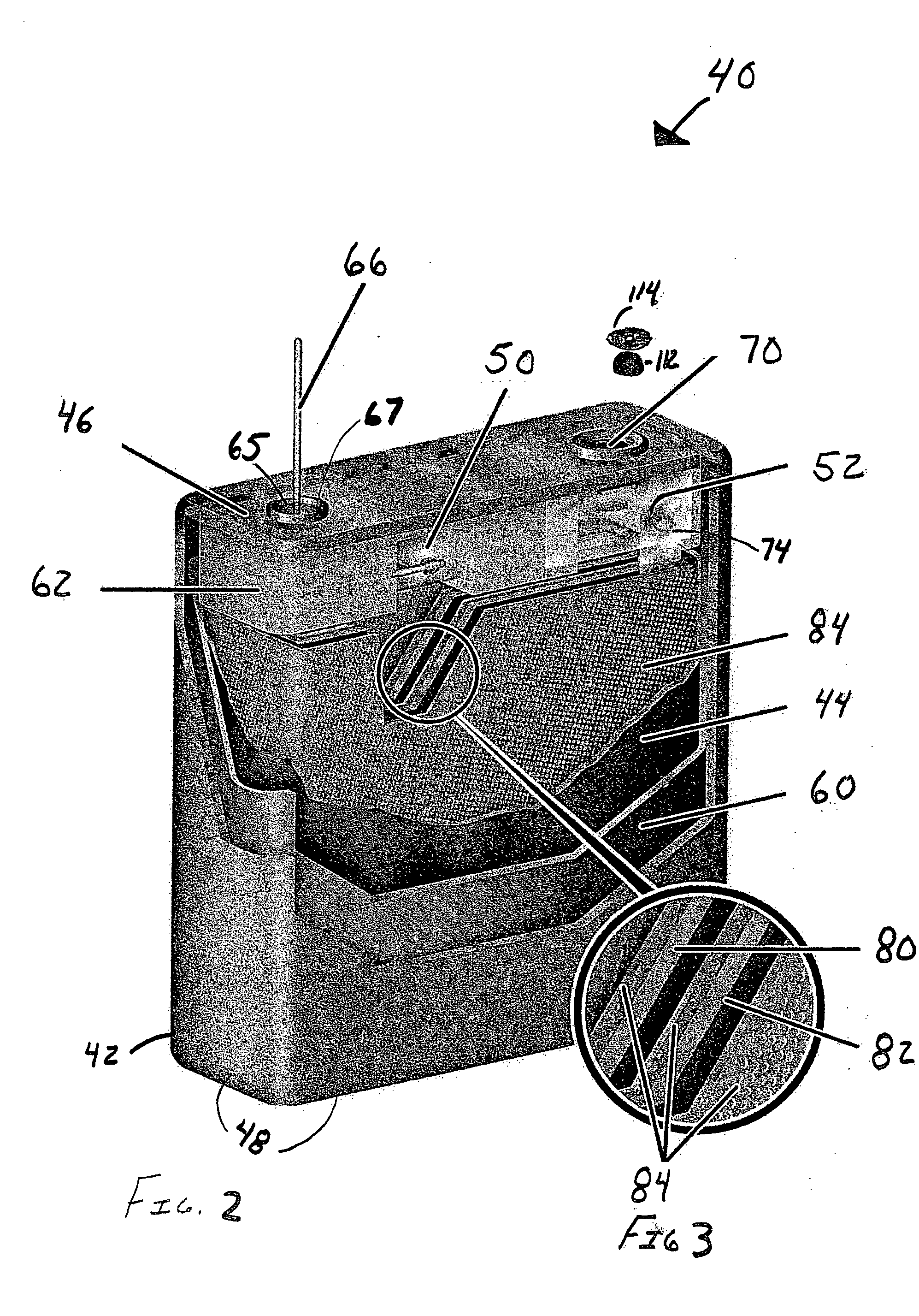 Headspace insulator for electrochemical cells