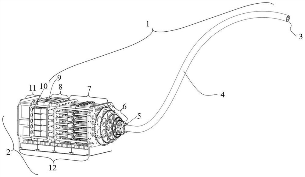 A flexible manipulator system and continuum robot for deep cavity operation