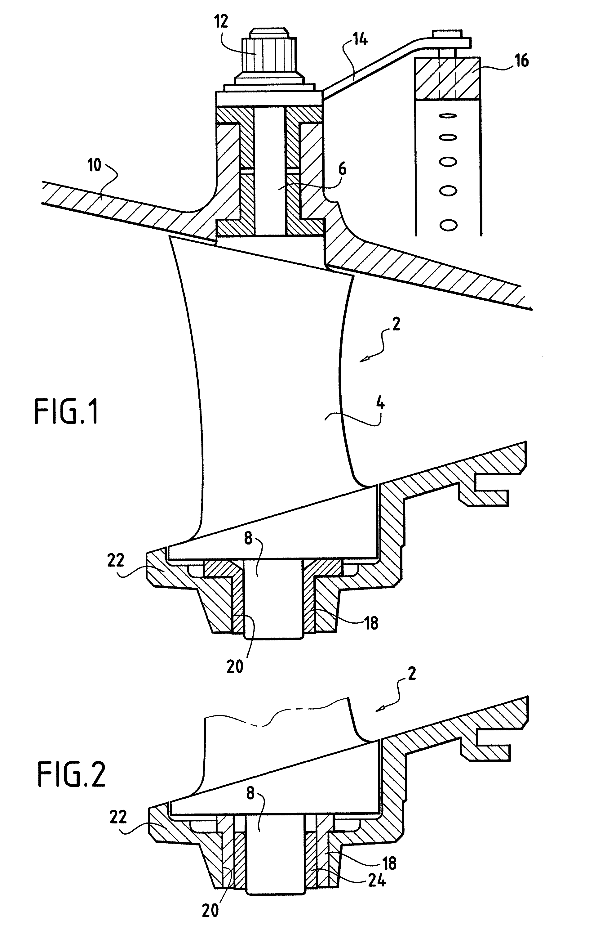 Anti-wear device for a guide pivot of a variable-pitch vane of a turbomachine compressor
