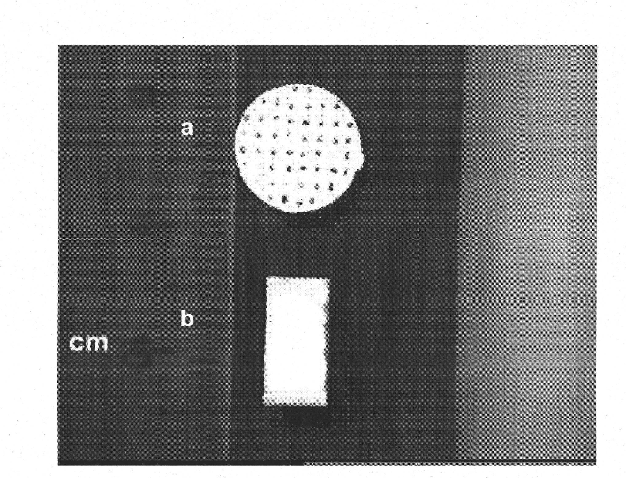 Three-dimensional matrices of structured porous monetite for tissue engineering and osseous regeneration, and method for the preparation thereof