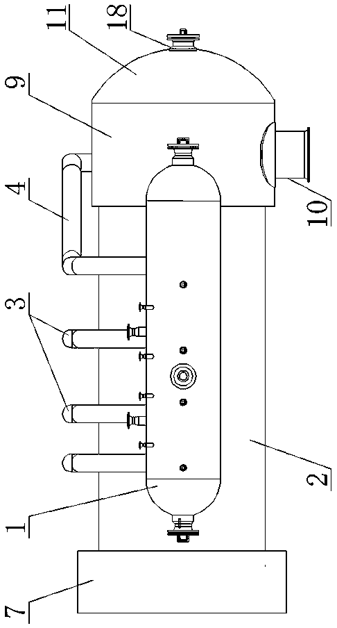 A fire-tube waste heat boiler capable of improving the utilization rate of waste heat