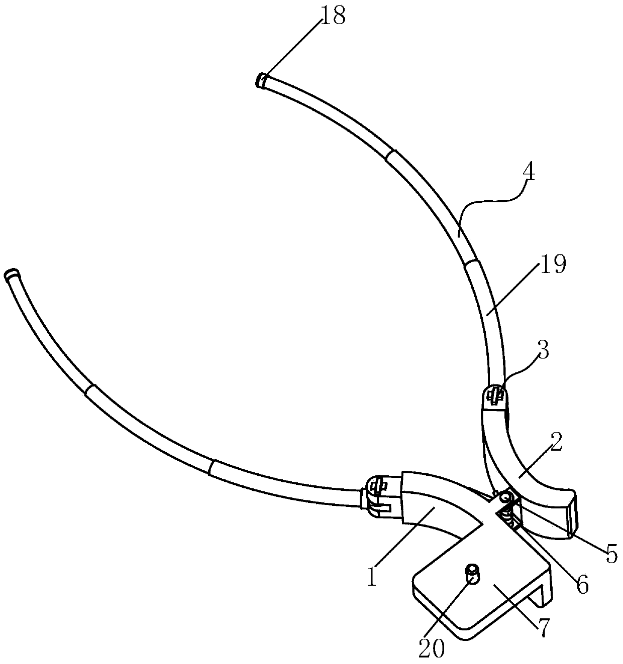 Camera support with telescopic clamping portions