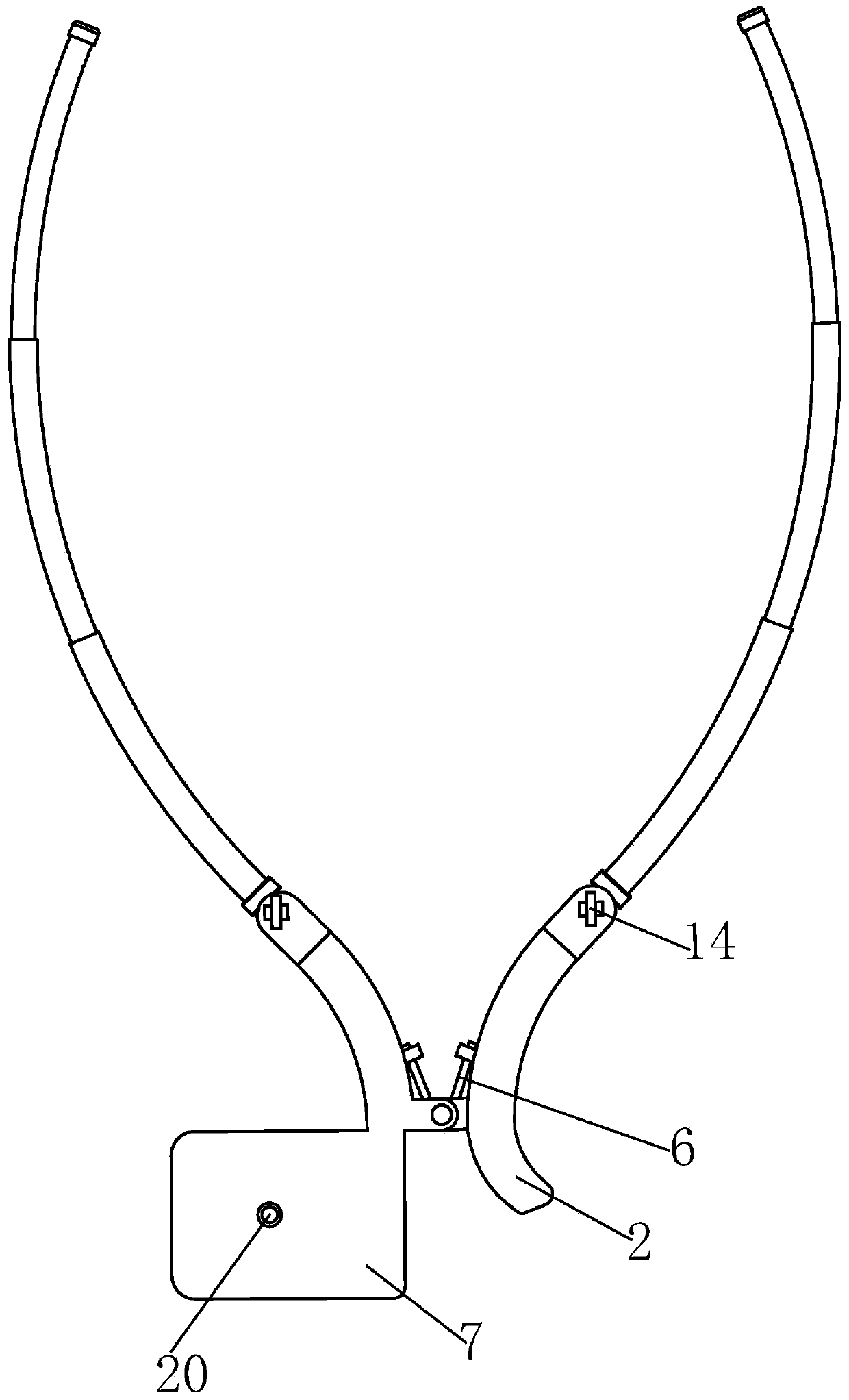 Camera support with telescopic clamping portions