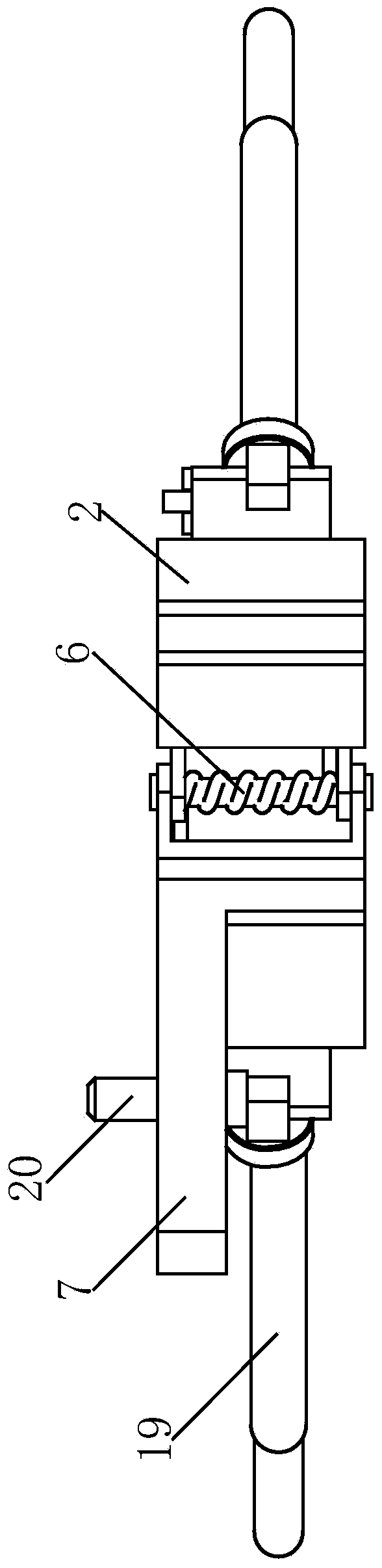 Camera support with telescopic clamping portions