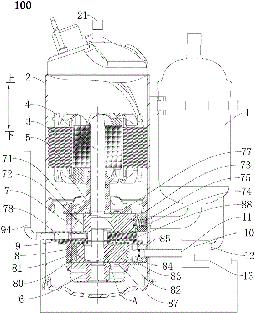 Rotary compressor assembly and refrigeration circulating device with same