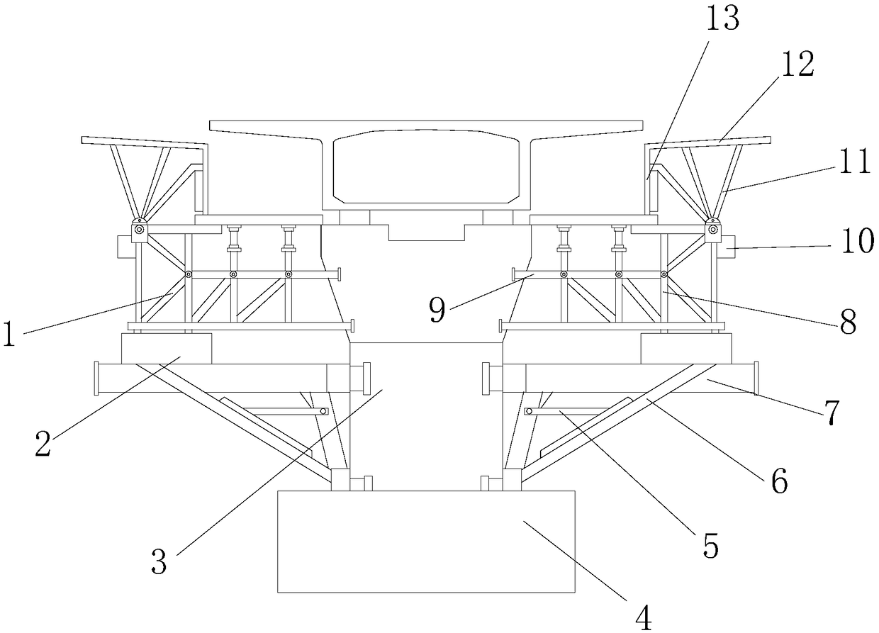 Safety supporting bracket for bridge construction