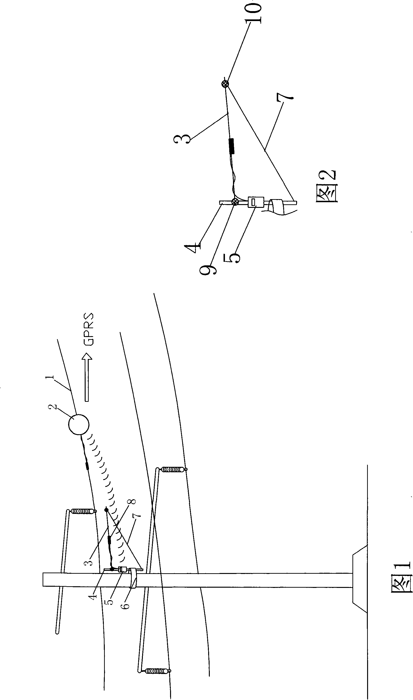Overhead transmission line dynamic current-carrying capacity monitoring method and its device