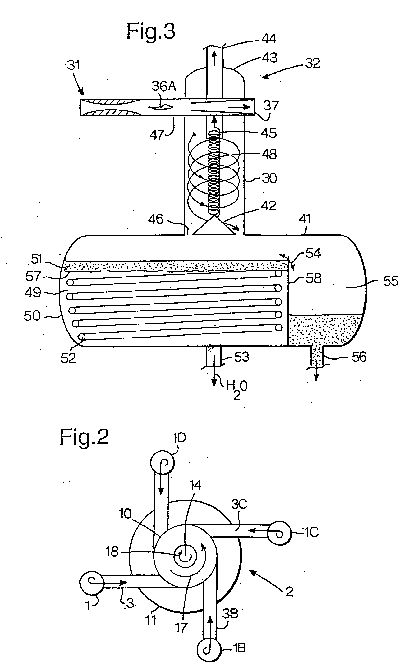 Multistage fluid separation assembly and method