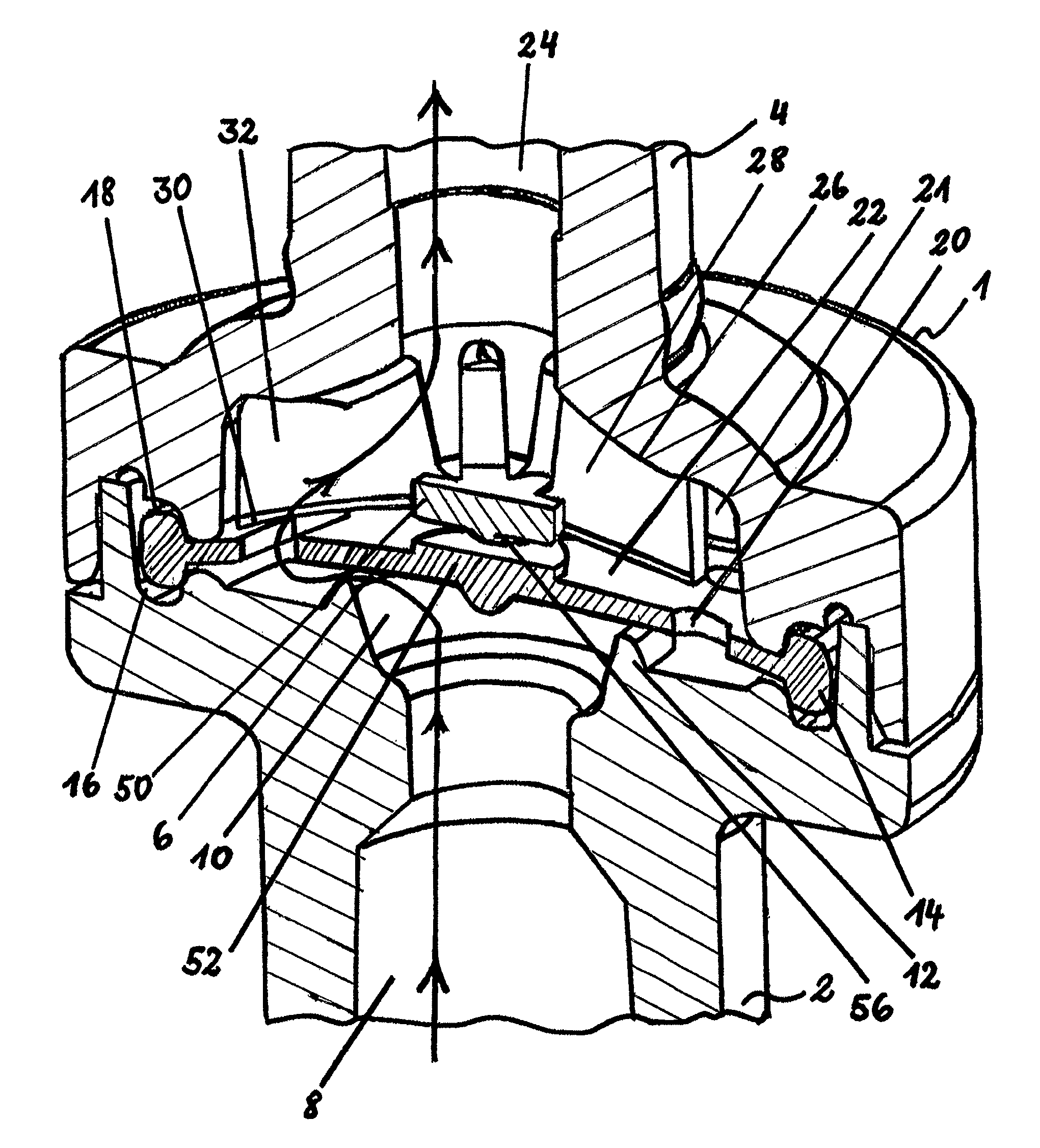 Non-return valve, in particular for medical uses