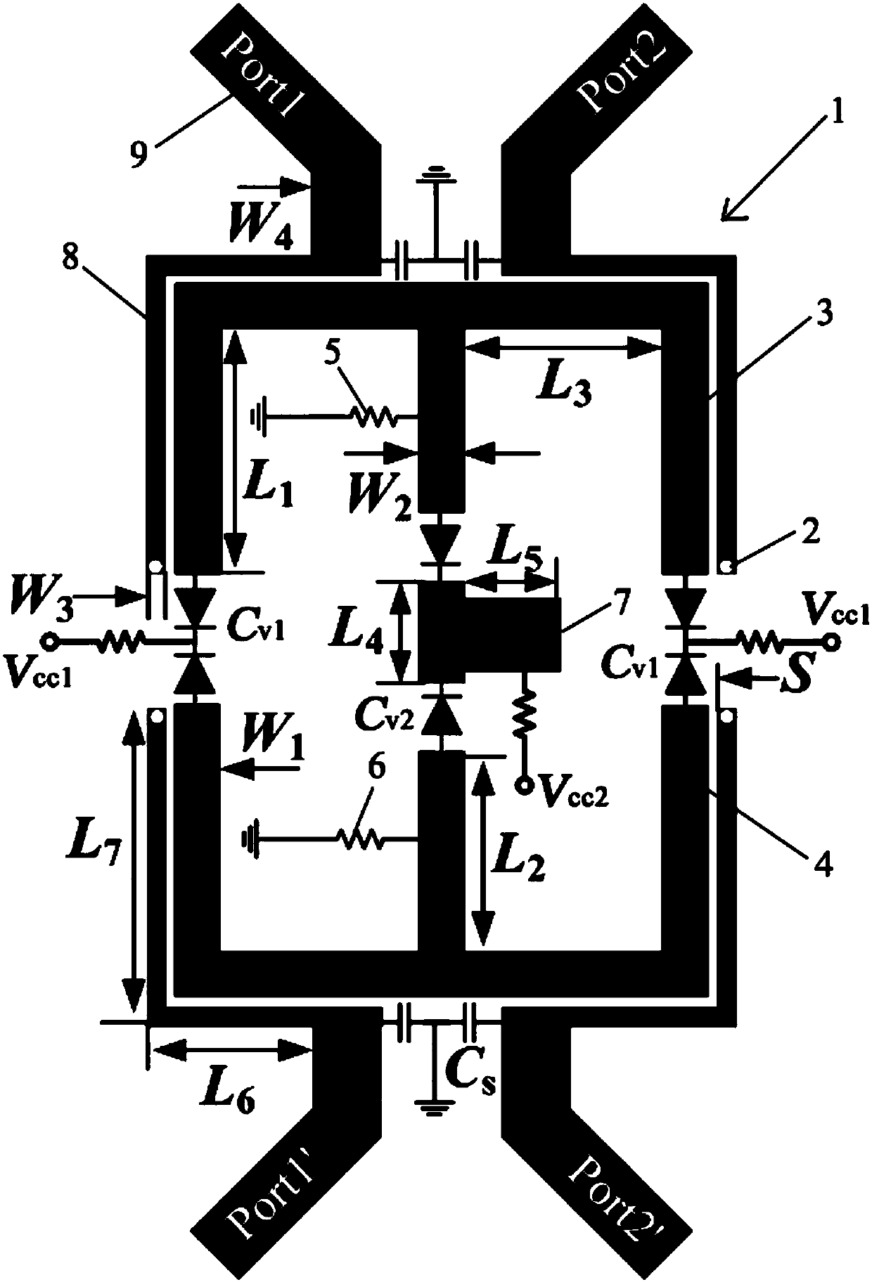 A Compact and Electrically Adjustable Balanced Bandpass Filter