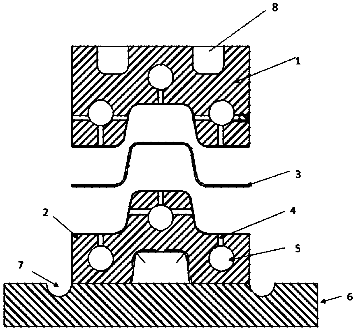 Thermoforming mold cooling process and thermoforming mold thereof