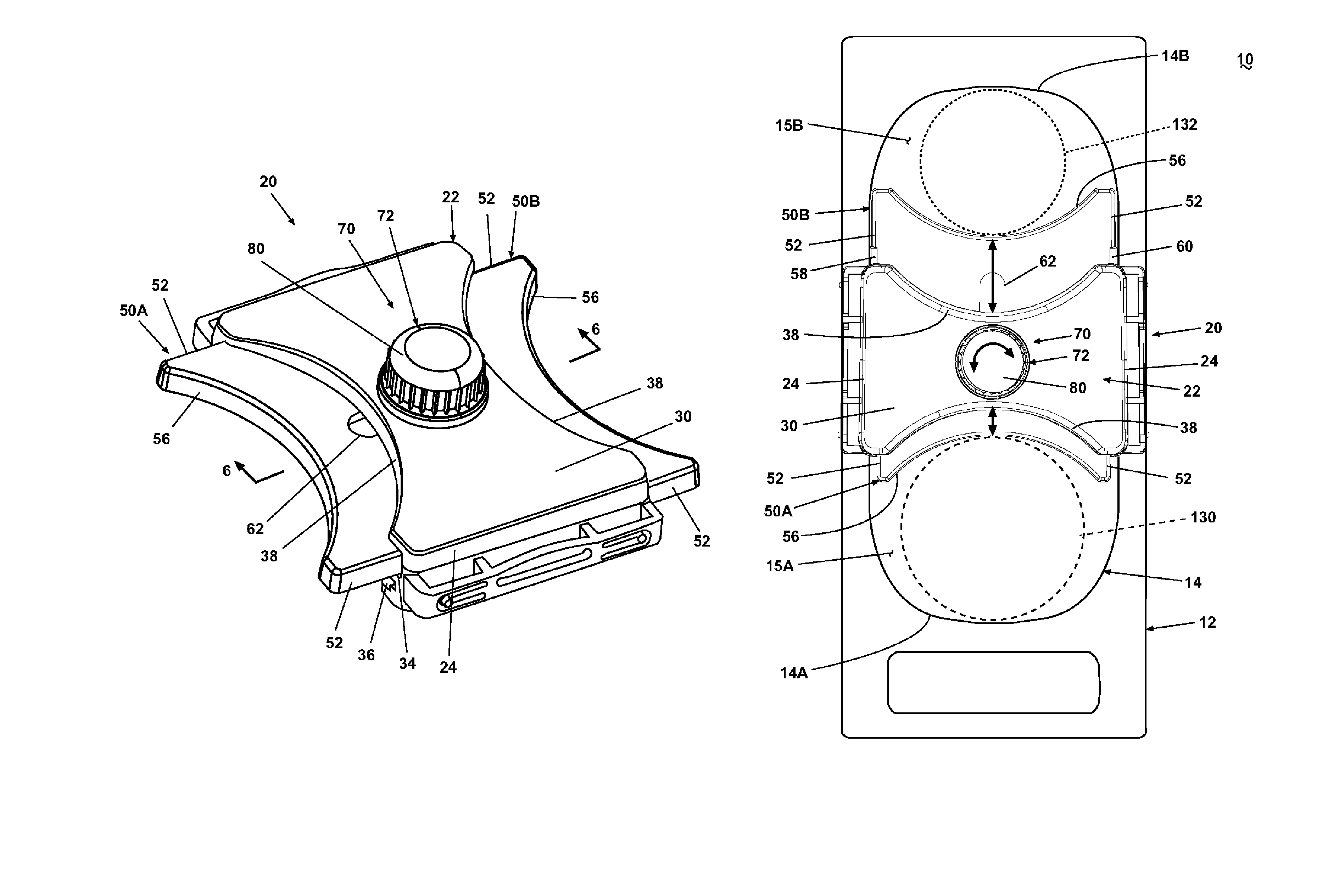 Multi-chamber vehicular beverage container holder with common actuator