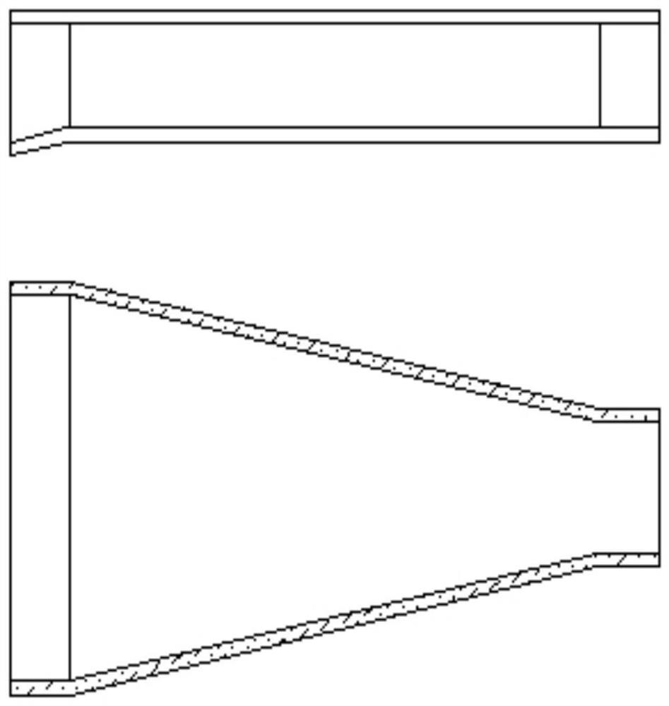 Finished product gathering guide groove for multi-line slitting rolling