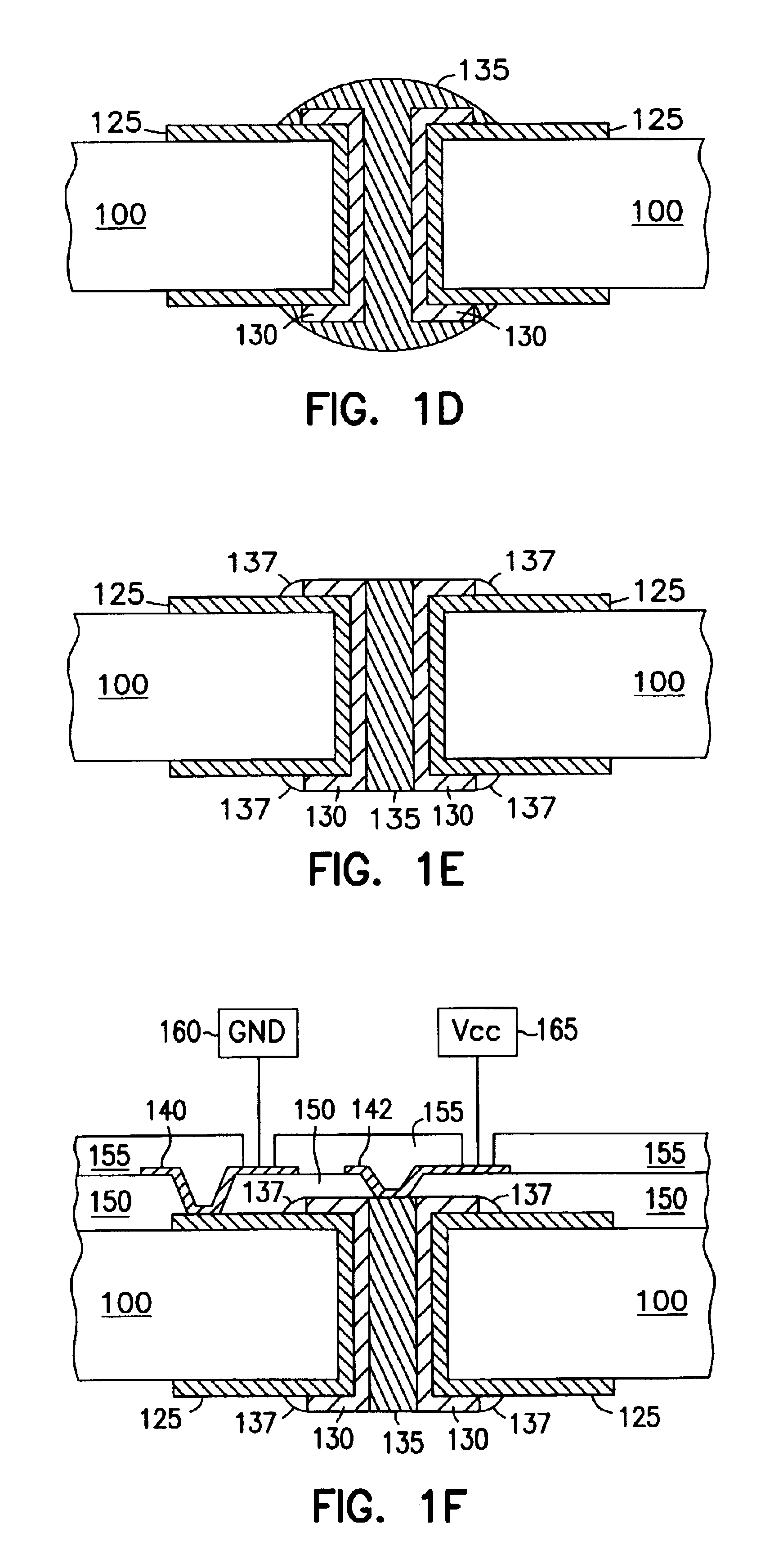 Self-aligned coaxial via capacitors