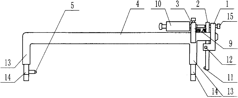 Check tool for measuring axial length of crank shaft and application thereof