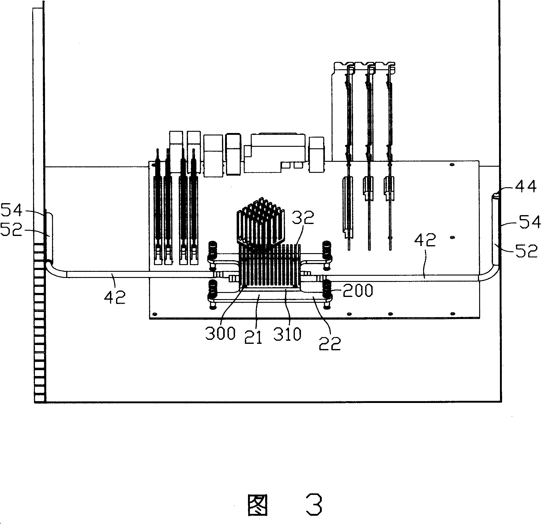 Radiating device and radiating system using same