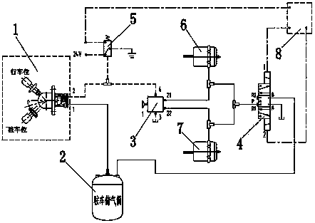 Parking linkage method and device based on AMT (Automatic Mechanical Transmission)