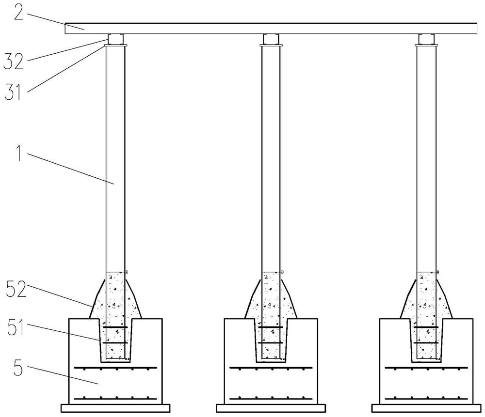 Cable terminal mounting structure in transformer substation