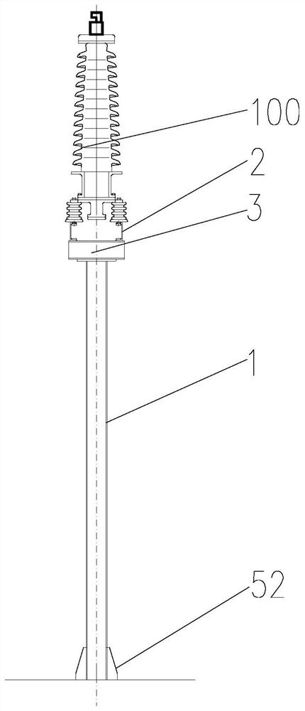 Cable terminal mounting structure in transformer substation