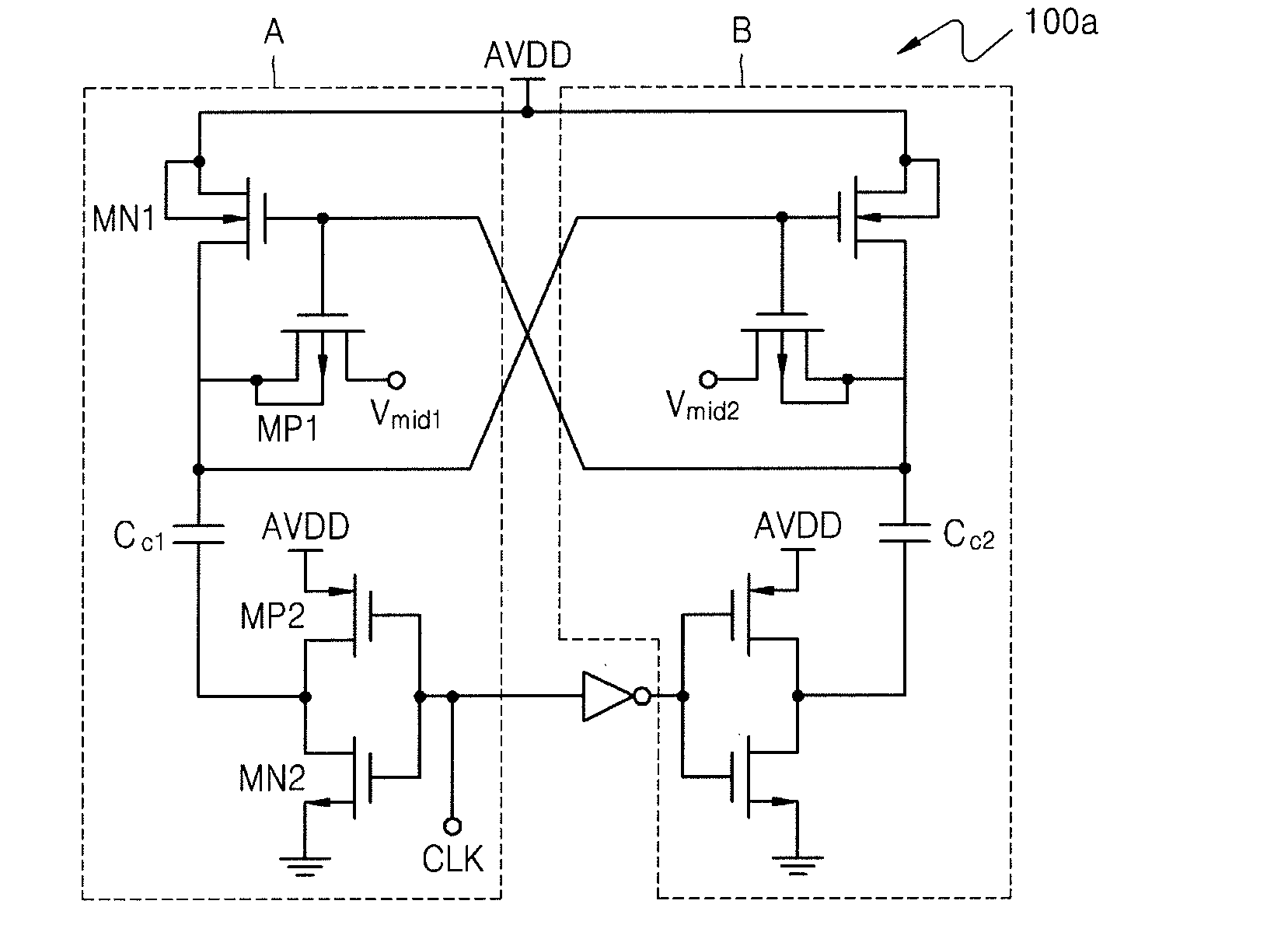 Charge pump using low voltage capacitors and ddi comprising the charge pump