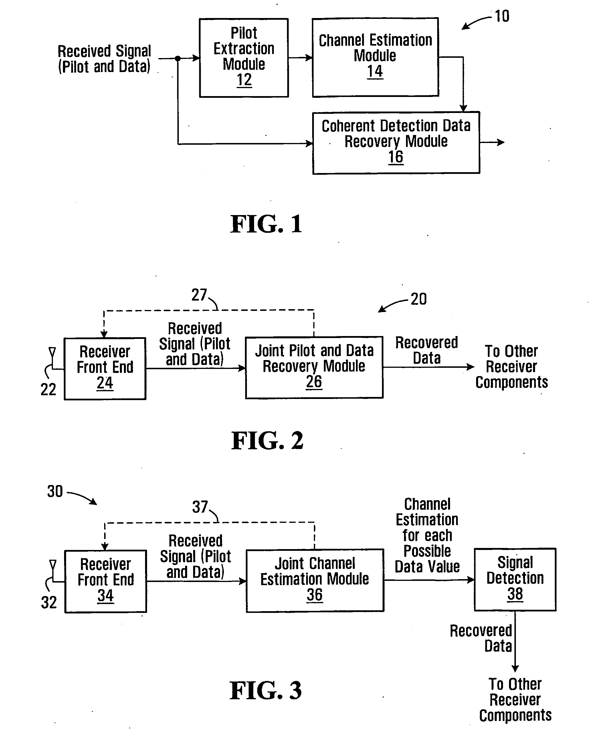 Pilot symbol assisted modulation signal processing systems and methods