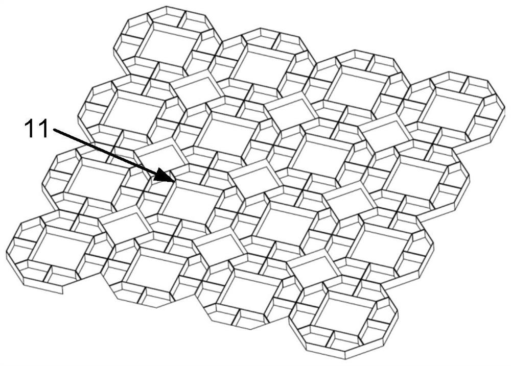 A multi-directional bearer honeycomb structure